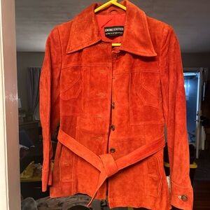 Women's Red Suede Jacket